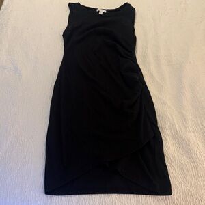 Leith Black Asymmetrical Sleeveless Dress
